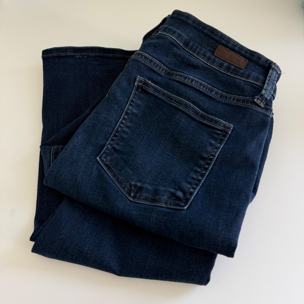 KUT from the Kloth Fab Ab Baby Bootcut High Rise Jeans Dark Wash 12 SP470MC3